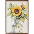 Sunflower Floral Vase Cottage Farmhouse Wall Art