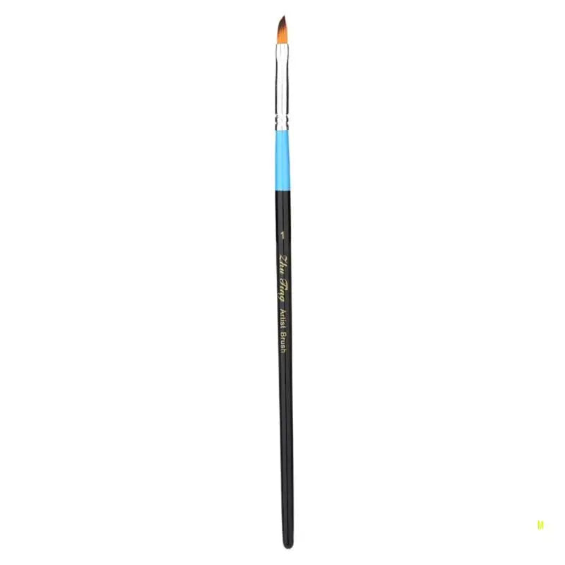 Hand-Painted Nylon Hair Artist Paintbrush for Acrylic and Watercolor, Fine Tip Detail Brush F19E