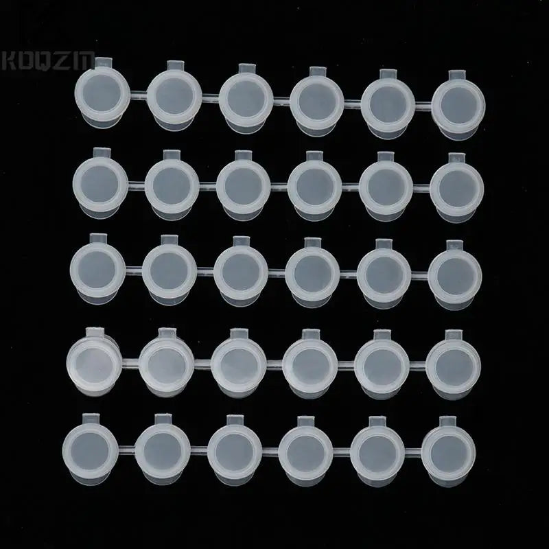 30Pcs Empty Joint Pigment Box Watercolour Oil Paint Acrylic Plastic Boxes Fine Art Paint Dispenser Boxes 2Ml
