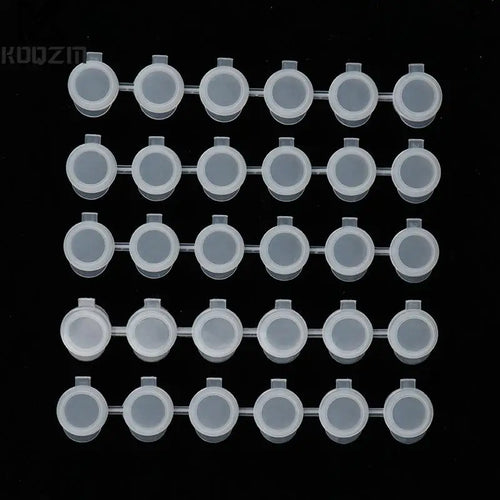30Pcs Empty Joint Pigment Box Watercolour Oil Paint Acrylic Plastic Boxes Fine Art Paint Dispenser Boxes 2Ml