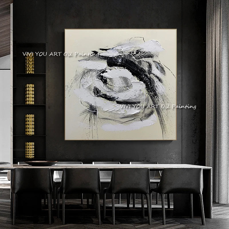 Hot Selling Aritist 100% Handmade Thick Oil Painting Large Abstract Canvas Art Oil Painting for Living Room Wall