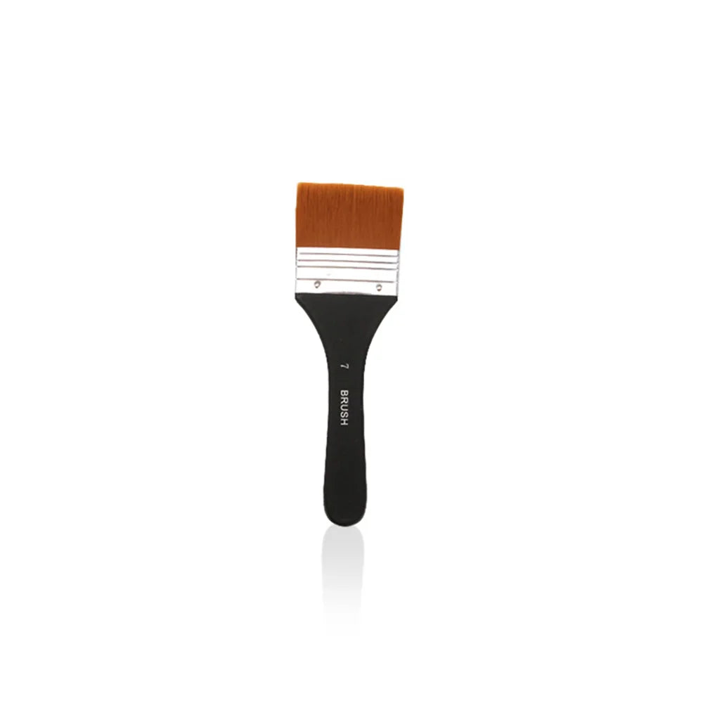 Watercolor Oil Art Paint Brush 7 Sizes Nylon Hair Painting Brushes Set Wood Handles Acrylic Paints Drawing Brush Tools
