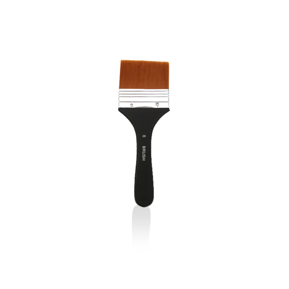 Watercolor Oil Art Paint Brush 7 Sizes Nylon Hair Painting Brushes Set Wood Handles Acrylic Paints Drawing Brush Tools