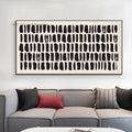 100% Handpainted Black and White Oil Painting Abstract Textured Acrylic Art Hot Selling Wall Showpieces Canvas for Living Room