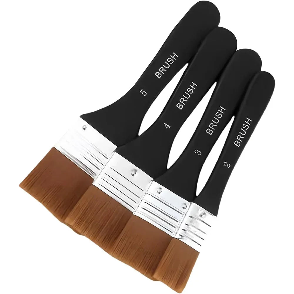 Watercolor Oil Art Paint Brush 7 Sizes Nylon Hair Painting Brushes Set Wood Handles Acrylic Paints Drawing Brush Tools