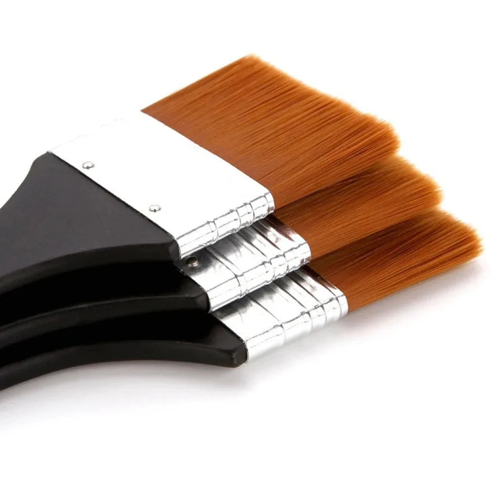 Watercolor Oil Art Paint Brush 7 Sizes Nylon Hair Painting Brushes Set Wood Handles Acrylic Paints Drawing Brush Tools